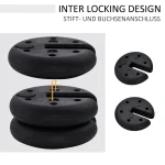 Outsunny 4бр Тежест за шатра пълнима до 5кг Ø25x6см - Image 5