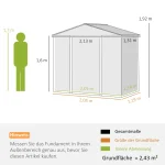 Градински навес Outsunny 2,43 м², 213 x 131 x 192 см - Image 7