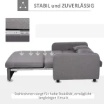 Разтегателен диван HOMCOM за 2 души с място за съхранение - Image 5