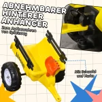 Детски трактор Homcom с педали, ремарке, лопата и гребло - Image 7