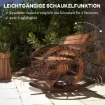 Градинска люлка Outsunny, люлка за 2 души, с подлакътници - Image 7