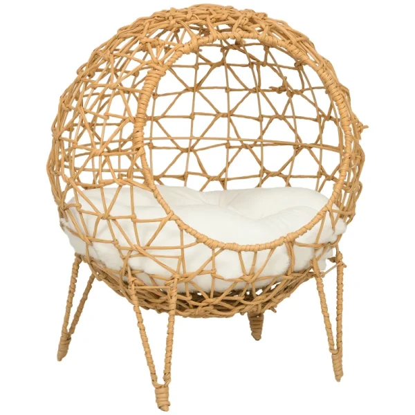 Pawhut Кошница за котки от ратан, Ø45 x 57H см
