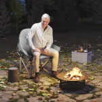 Сгъваем къмпинг стол Outsunny със страничен джоб, до 120 кг - Image 2