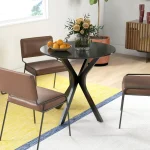 HOMCOM Трапезна кръгла маса, 78 см x 78 см x 75 см - Image 8