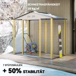 Градински навес Outsunny 2,43 м², 213 x 131 x 192 см - Image 10