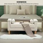 Тапицирана пейка HOMCOM, 2 възглавници, 115 x 44 x 58 см - Image 2