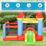 Надуваем замък Outsunny с пързалка за 3 деца - Image 5