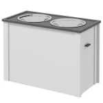 PawHut Повдигната хранилка с място за съхранение и купички - Image 6