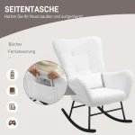 Люлеещ се стол HOMCOM, пухкав калъф до 120 кг - Image 7