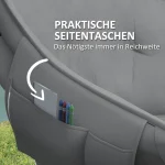 Сгъваем къмпинг стол Outsunny със страничен джоб, до 120 кг - Image 8