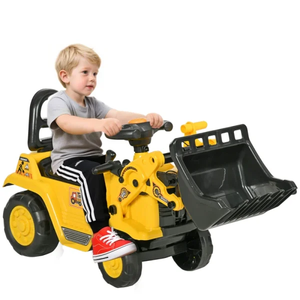 HOMCOM Детски трактор за яздене 80 x 26,5 x 39 см