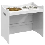 Станция за хранене на кучета PawHut, 2 купички