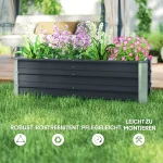 Повдигната леха Outsunny от стомана, 125 x 47 x 40 см - Image 10