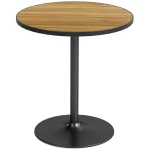 Кръгла трапезна маса HOMCOM, за 2-4 души, дъб