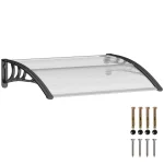 Навес за входна врата Outsunny 100 x 75 см, поликарбонатен