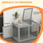 PawHut Къща за кучета, 2 врати, 80 см x 50 см x 56,5 см - Image 9