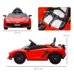 Електрическа детска количка HOMCOM, Lamborghini Aventador - Image 10