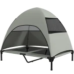 PawHut Външно кучешко легло с покрив, 106 x 76 x 99 см