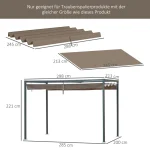 Резервен покрив Outsunny за градинска беседка 2,85 x 2 м - Image 5