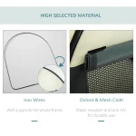 PawHut 70 см сгъваема чанта за домашни любимци, сива - Image 7