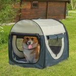 PawHut 70 см сгъваема чанта за домашни любимци, сива - Image 3