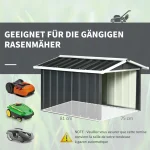 Метален навес Outsunny за роботизирани косачки, 86x100x63 - Image 13