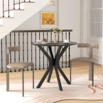 HOMCOM Трапезна кръгла маса, 78 см x 78 см x 75 см - Image 11