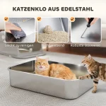 PawHut XXL котешка тоалетна с капак на панти, до 12кг - Image 3