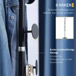 Закачалка за дрехи HOMCOM, 4 пръта и 8 куки, 35x35x170см - Image 5