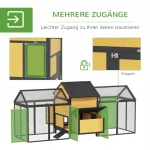 PawHut Кокошарник за малки животни, 2 външни заграждения - Image 7