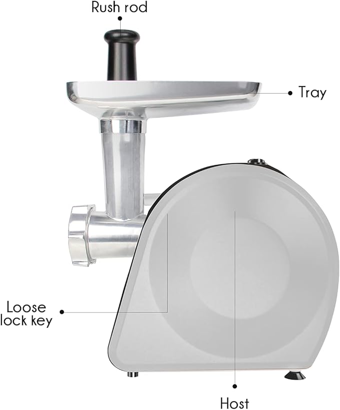 51RMvtJpRUL._AC_SX679_ Edihome, Електрическа месомелачка с тласкач за колбаси - Image 3