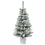 HOMCOM Мини коледна елха Ø40x90 см, 60 светодиода