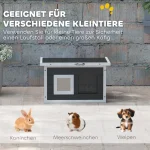 Къщичка за котки и зайци PawHut, с подложка за драскане - Image 2