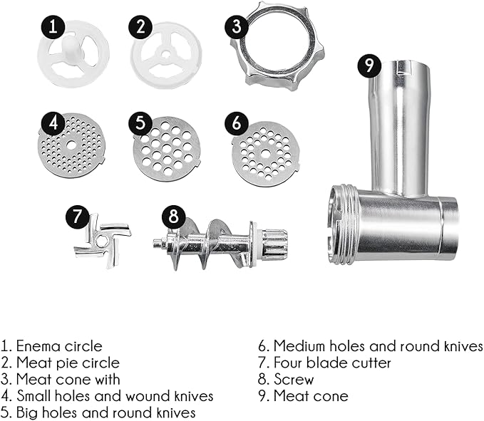 71OQdAA+SeL._AC_SX679_ Edihome, Електрическа месомелачка с тласкач за колбаси - Image 5