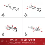 HOMCOM Мини коледна елха, коледни топки и LED светлини - Image 5