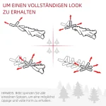 HOMCOM Коледна елха изкуствена ела, 1.8 м, зелена - Image 8