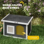 Къщичка за котки и зайци PawHut, с подложка за драскане - Image 7