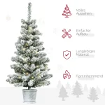 HOMCOM Мини коледна елха Ø40x90 см, 60 светодиода - Image 5