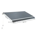 Плат за покривало за тента Outsunny с волан, за 3 x 2,5 м - Image 5
