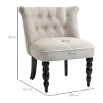 HOMCOM Релаксиращ стол Винтидж 67 x 67 x 78 см - Image 8