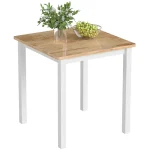 Трапезна маса HOMCOM, от каучуково дърво, за до 4 души