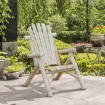 Градински стол Outsunny Adirondack, дървен стол - Image 3