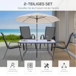 Комплект градински столове Outsunny от 2,  до 120 кг - Image 4