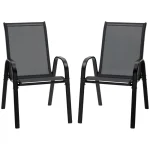 Комплект градински столове Outsunny от 2,  до 120 кг - Image 3