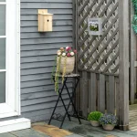 Стойка за растения Outsunny Ø36 x 67 см, каменна мозайка - Image 3