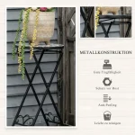 Стойка за растения Outsunny Ø36 x 67 см, каменна мозайка - Image 7