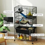 PawHut Клетка за малки животни, с 5 нива, 88 x 48 x 150,5 см - Image 5