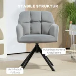 Въртящ се фотьойл HOMCOM, модерен акцентен стол - Image 5