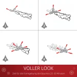 HOMCOM изкуствена коледна елха 1.8 м Ø120 x 180 см - Image 5