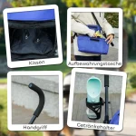 PawHut Количка за домашни любимци, 76Д x 44Ш x 103В см - Image 9